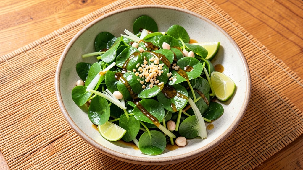 Burmese Pennywort Salad Recipe: Herbal Zing With Crispy Celery Crowns