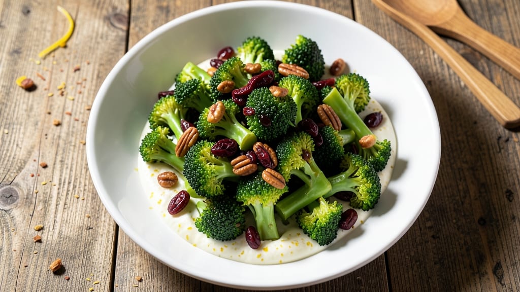 Broccoli Dried Cranberry Salad Recipe: Sweet-Tart Crunch With Creamy Citrus Vinaigrette