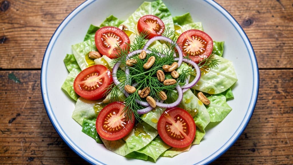Cabbage Tomato Salad Recipe: Zesty Lemon-Dill Crunch in 10 Minutes