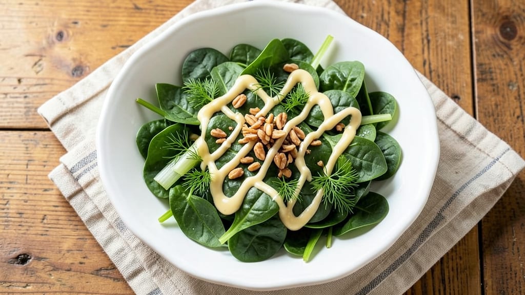 Best Spinach Salad Recipe Ever: Crispy Celery Crowns With Creamy Dill Bliss