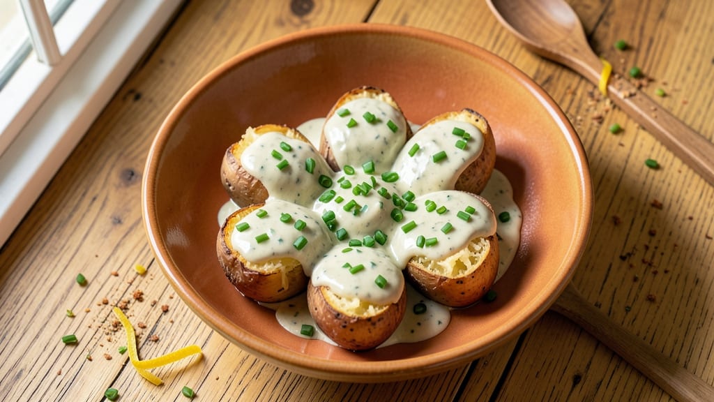 Baked Potato Salad Recipe with Ranch Dressing: Warm Spuds and Creamy Ranch Harmony