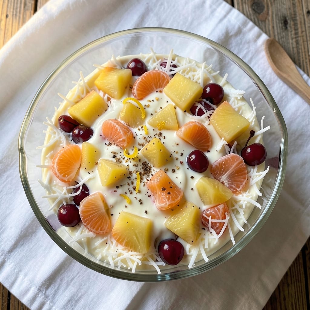 Paula Deen's Ambrosia Salad Recipe: Pineapple-Orange Cream Cheese Crunch