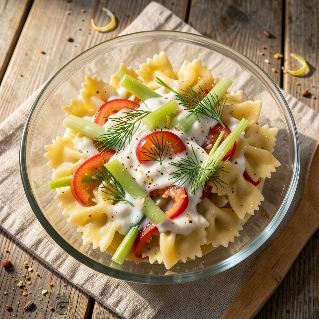 Alton Brown's Pasta Salad Recipe: Celery-Infused Creaminess With No Mayo