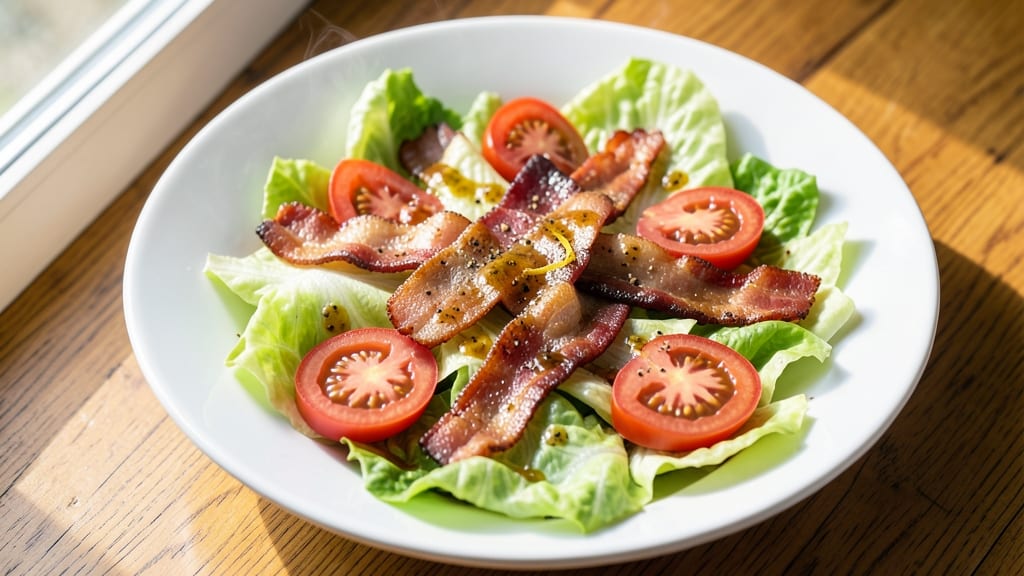 Bacon Lettuce Tomato Salad Recipe: Smoky Crispy Bites Over Tangy Vinaigrette
