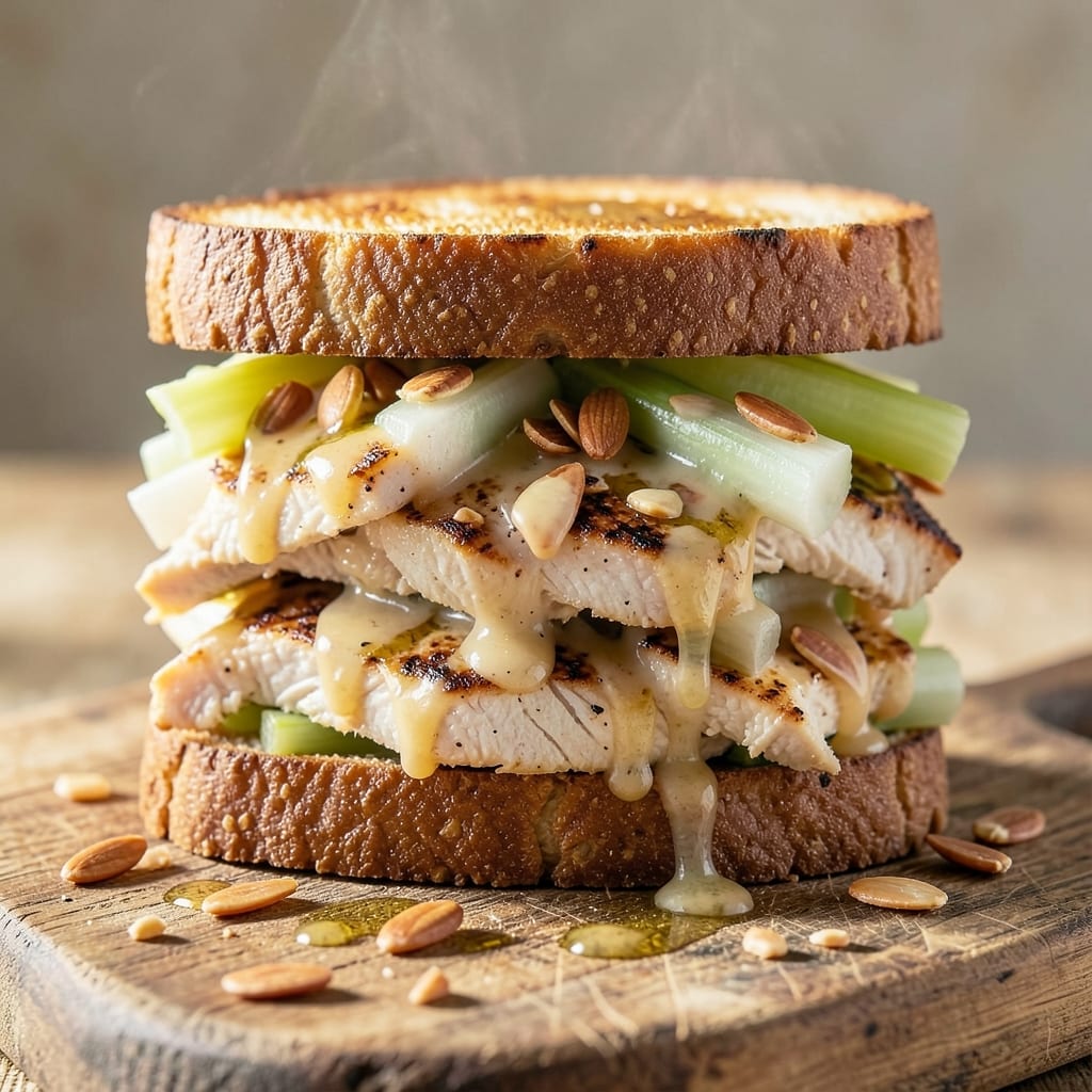 Almond Chicken Salad Sandwich Recipe: Crisp Celery and Toasted Almond Crunch Without Mayo