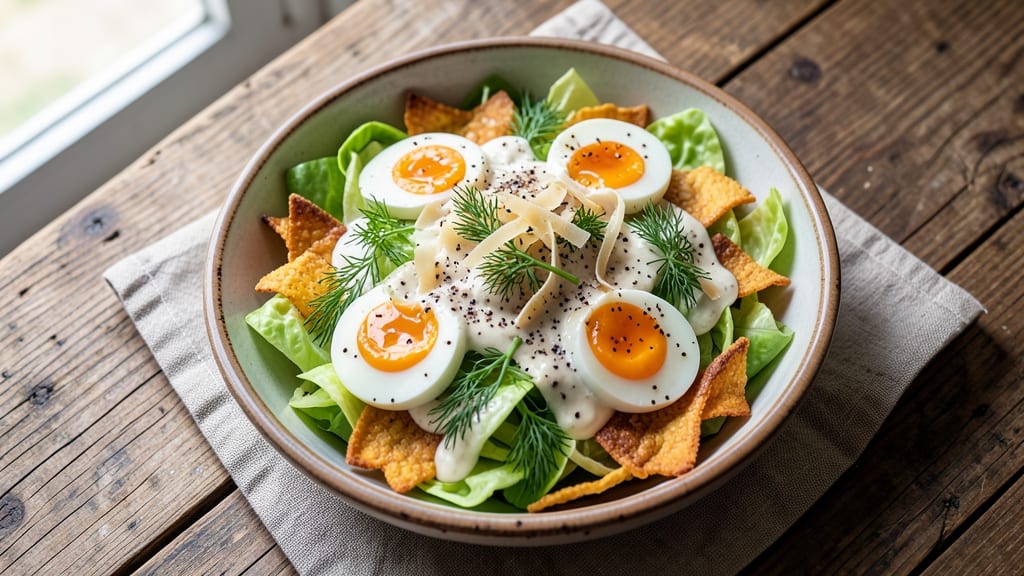 Best Of Bridge Caesar Salad Recipe: Creamy Parmesan-Dill Velout with Crispy Tortilla Strips