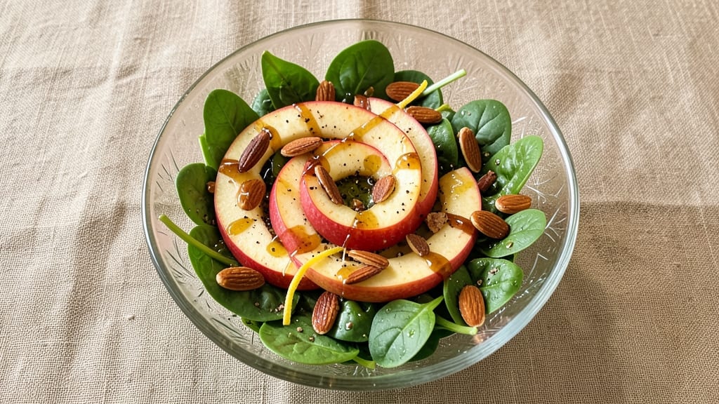 Apple Almond Salad Recipe: Crispy Baked Almonds and Tart Apple Harmony