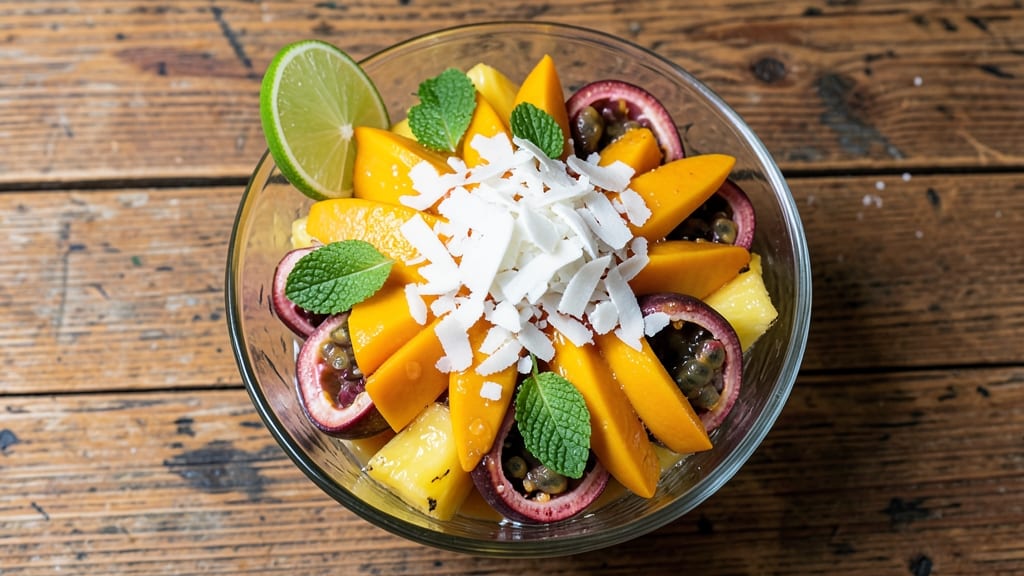 Brazilian Tropical Fruit Salad Recipe: Vibrant Mango, Pineapple, and Passion Fruit Fusion