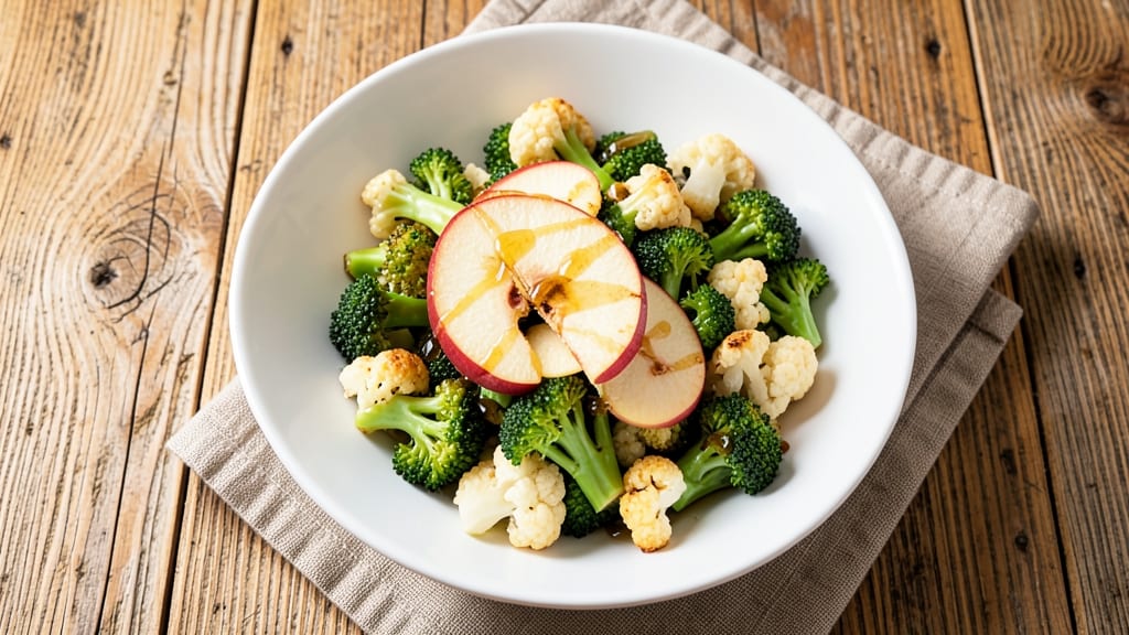 Apple Broccoli Cauliflower Salad Recipe: Sweet-Tart Vinaigrette Crunch