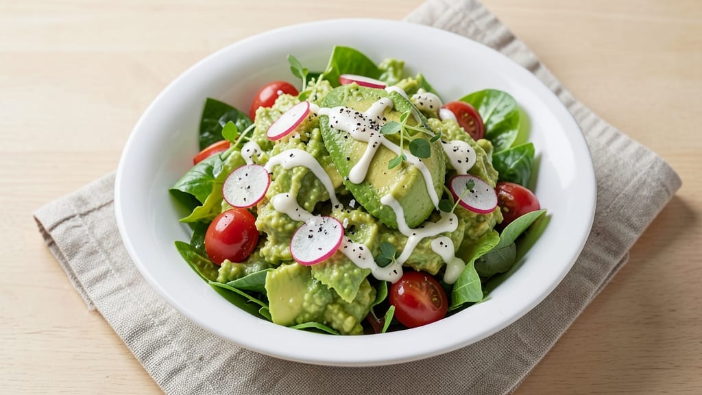 Avocado Romaine Salad Recipe: Creamy Avocado Dressing Without the Churn