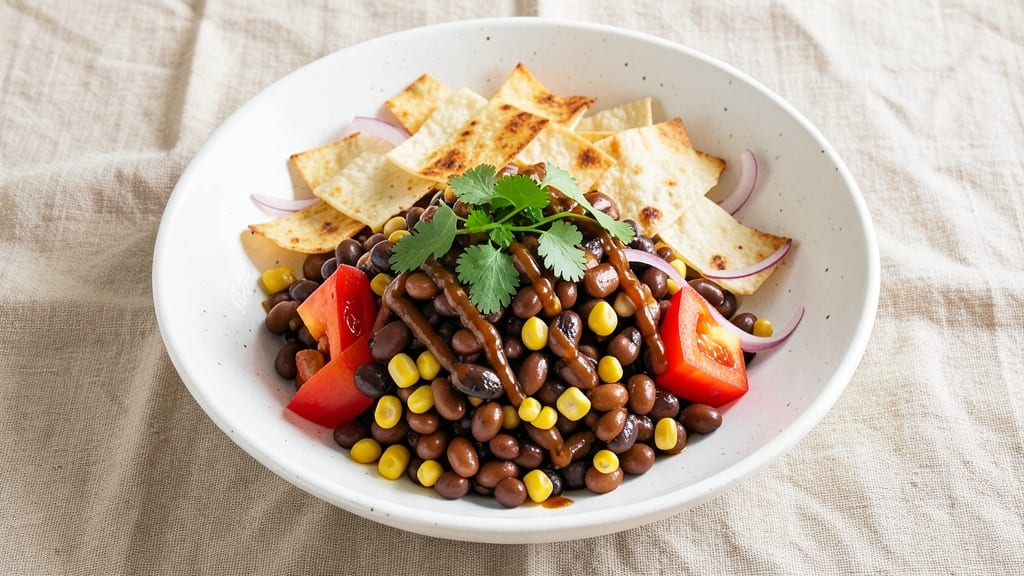 BBQ Beans Salad Recipe: Smoky-Sweet Crunch With Crispy Tortilla Strips
