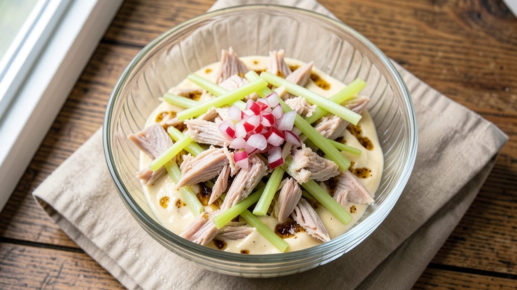 Best Tasting Tuna Salad Recipe: Fluffy Mayo Base With Crisp Celery Bite