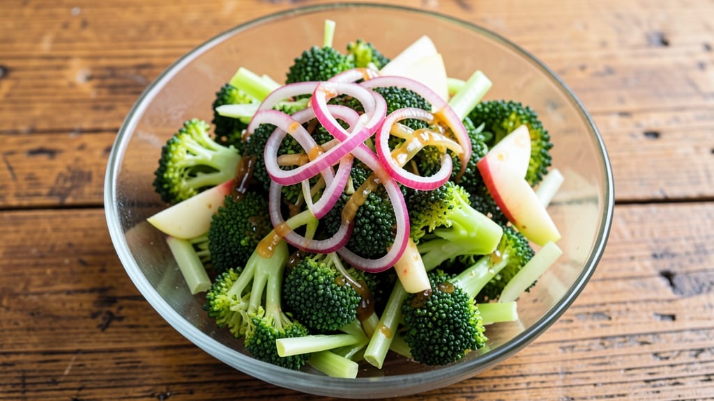 Broccoli Salad Recipe for Diet: Crunchy Celery Crowns Over Light Vinaigrette