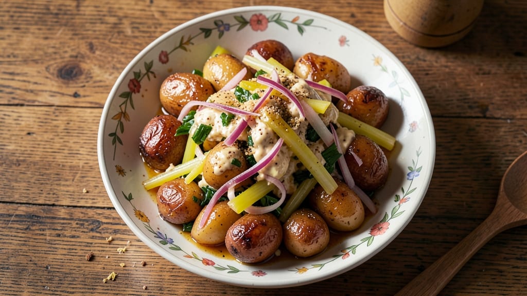 Martha Stewart's German Potato Salad Recipe: Crisp Celery Crowns Over Zesty Vinegar Dressing