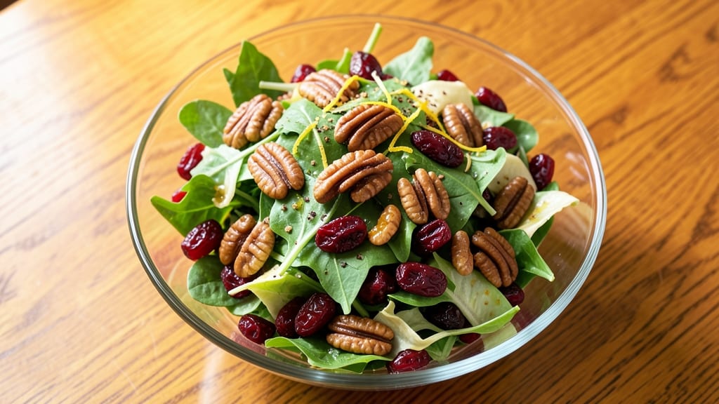 Candied Pecan Cranberry Salad Recipe: Sweet-Tart Crunch With Toasted Nuts