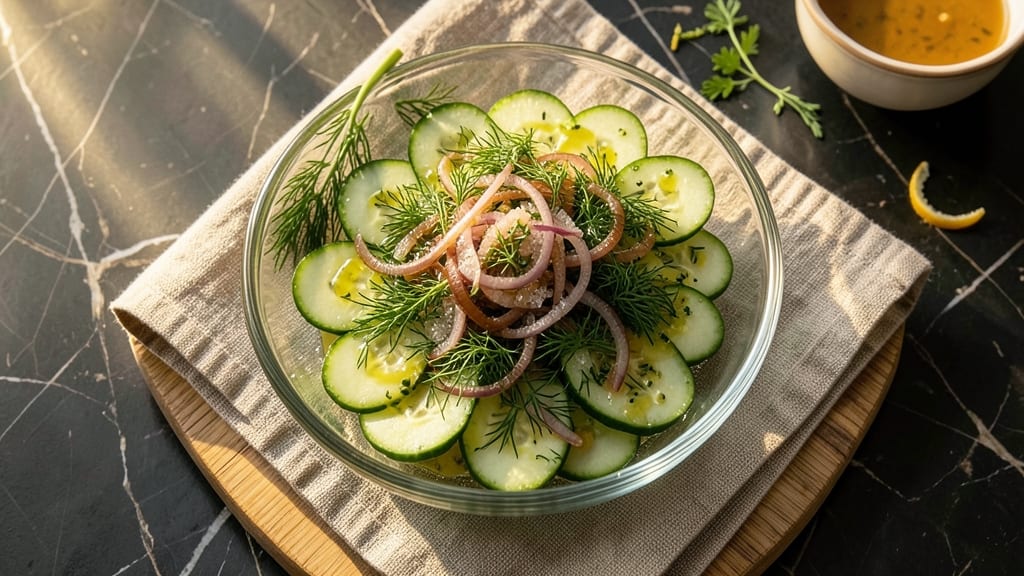 Best Rated Cucumber Salad Recipe: Crisp Crowns and Zesty Dill Refreshment
