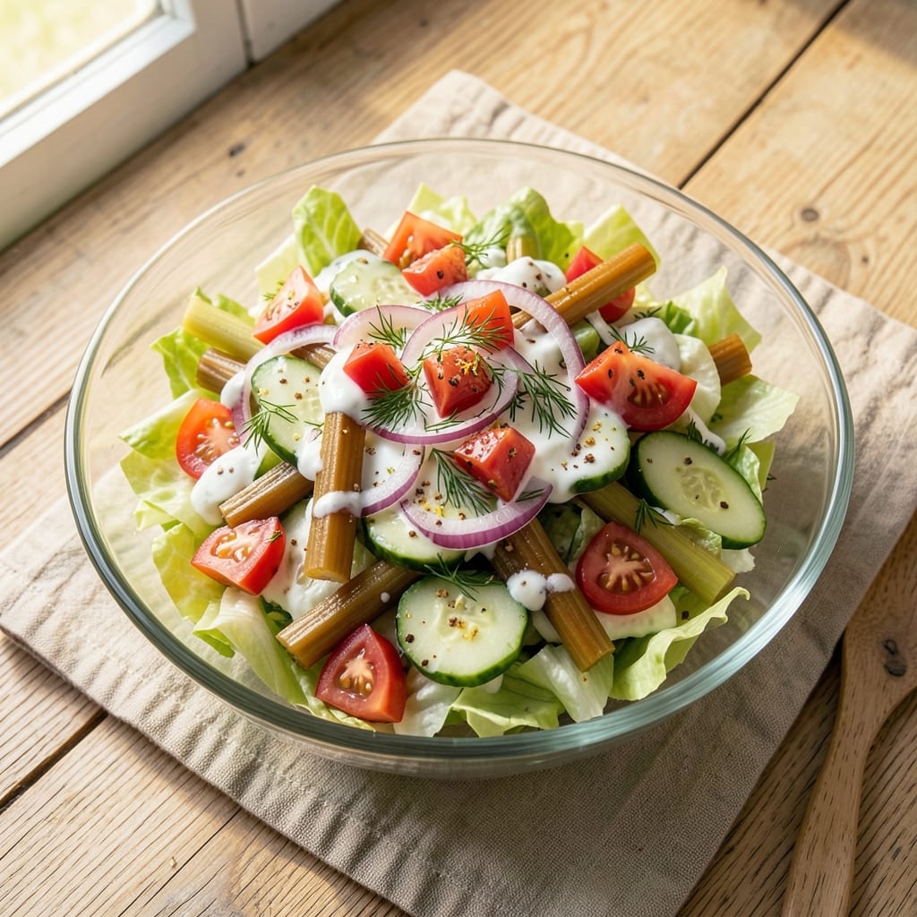131 Main Top Chop Salad Recipe: Herb-Infused Yogurt Dressing With Crisp Celery Bites