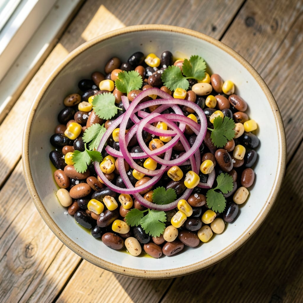 3 Bean Salad With Corn Recipe: Charred Corn and Herb-Packed Picnic Perfection