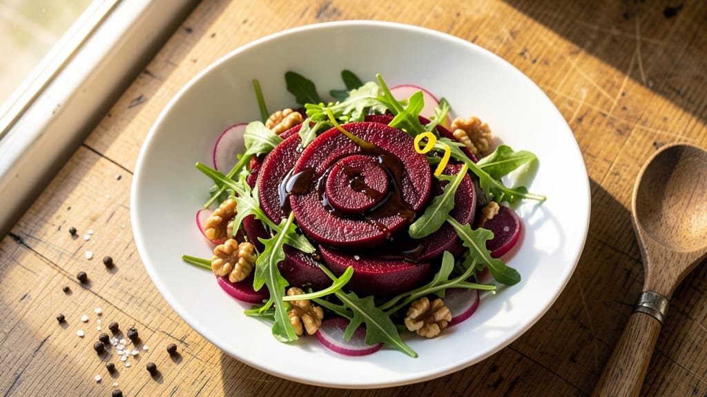 Boiled Beets Salad Recipe: Earthy Sweetness With Crispy Walnut Topping