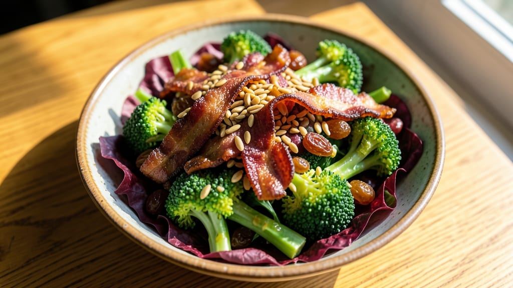 Broccoli Raisin Bacon Sunflower Seed Salad Recipe: Sweet-Savory Crunch in Every Bite