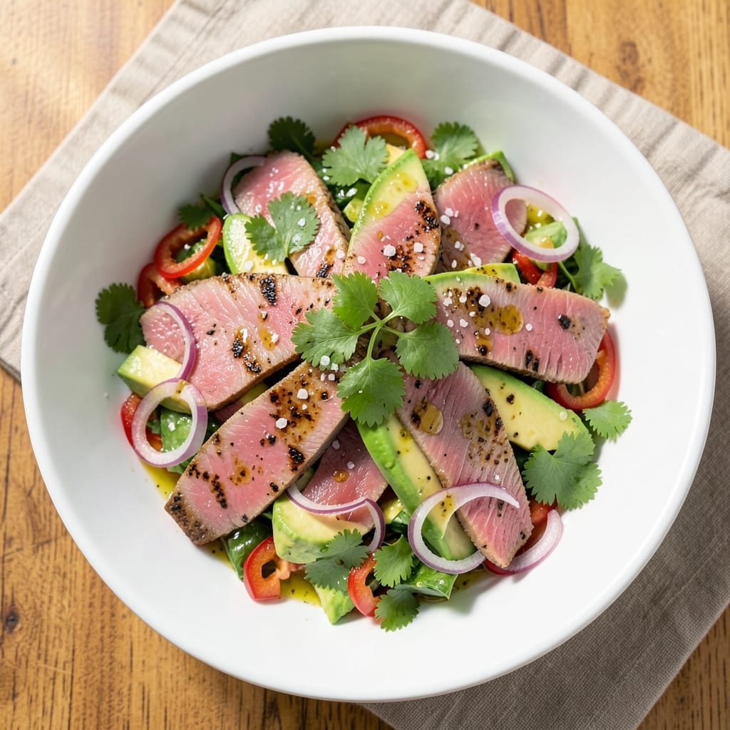 Ahi Tuna Avocado Salad Recipe: Smoky Citrus-Kissed Freshness in 15 Minutes
