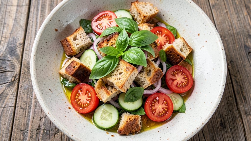 Best Panzanella Salad Recipe Ever: Crispy Bread Cubes Soak Up Tomato Juice Magic