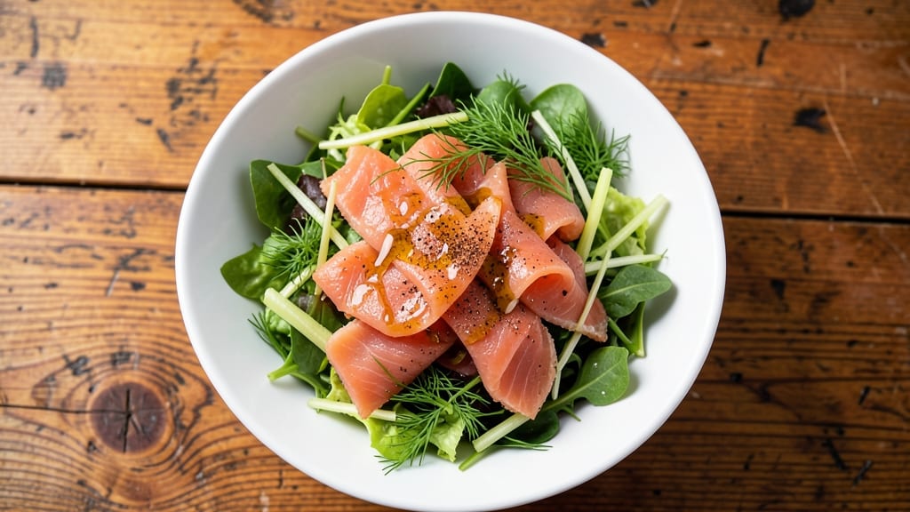 Best Salmon Salad Recipe Ever: Crispy Celery Crowns Meet Smoky Dill Velouté