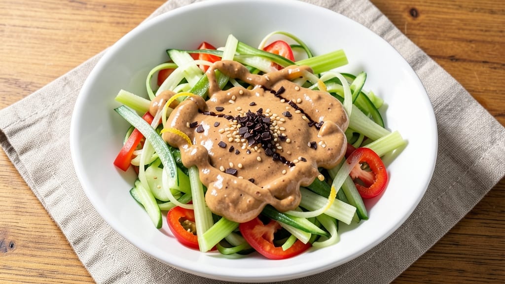 Asian Cucumber Peanut Butter Salad Recipe: Crunchy Celery Crowns Meet Nutty Creaminess