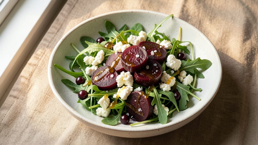 Beet Goat Cheese Arugula Salad Recipe: Earthy Sweetness Meets Creamy Tang