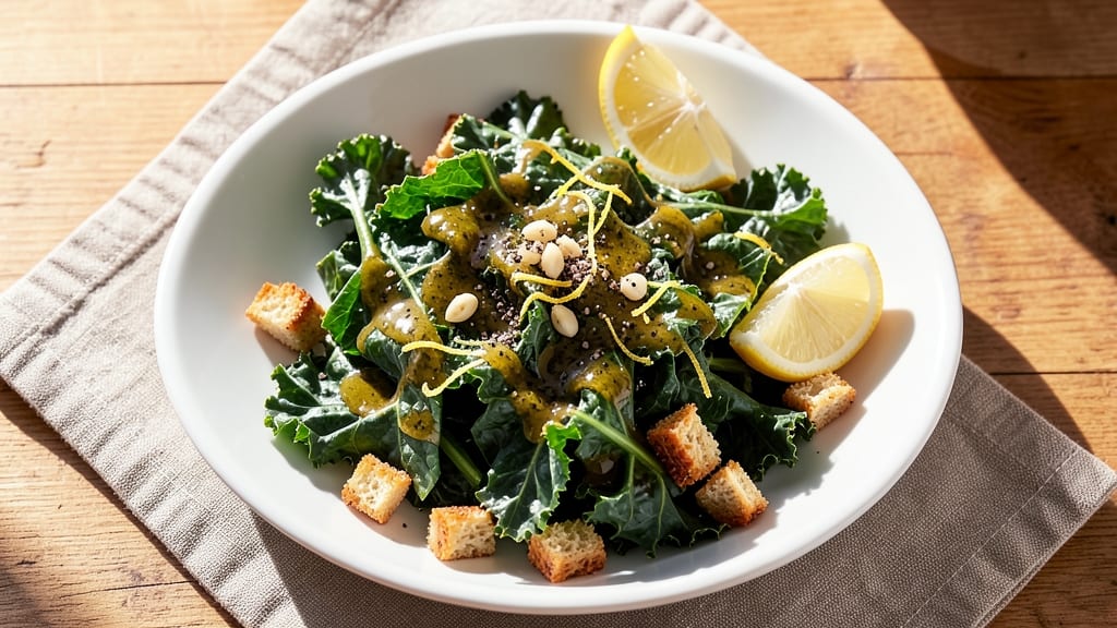 Baked Kale Salad Recipe: Crispy Edges and Nutty Sweetness