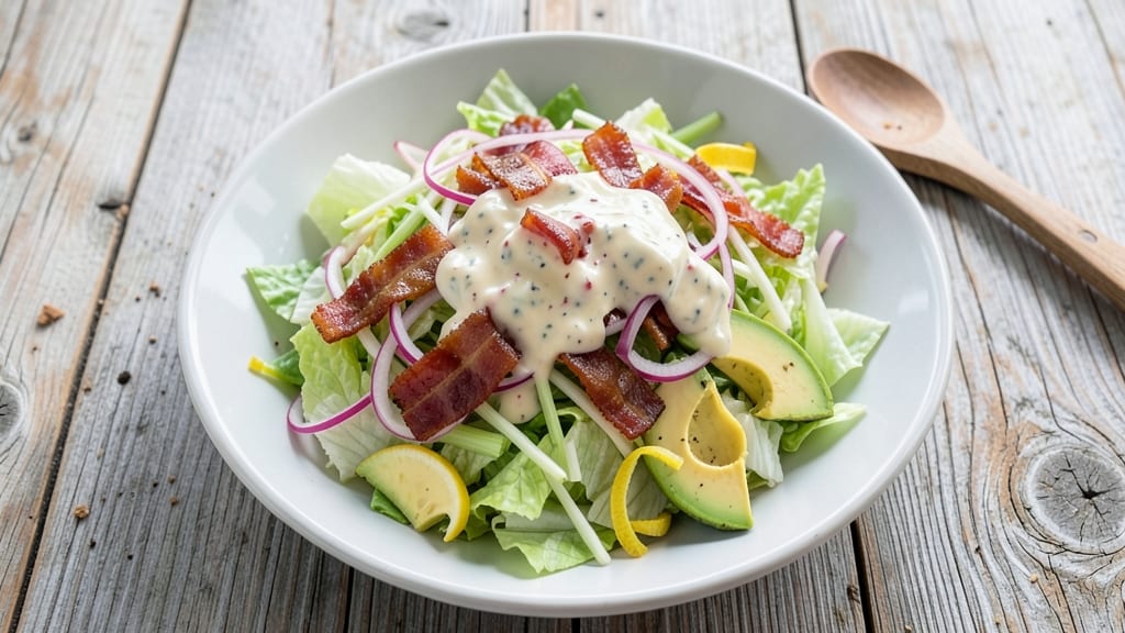 California Chopped Salad Recipe: Crunchy Celery Crowns Over Creamy Avocado Base