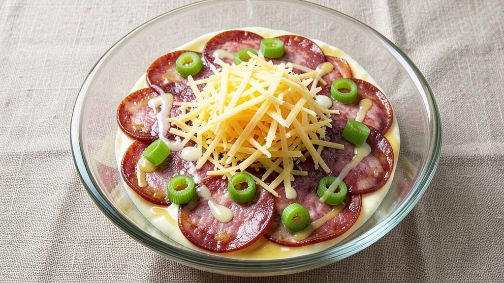 Bologna Salad Recipe with Cheese: Crisp Celery Crowns and Melty Cheese Fusion