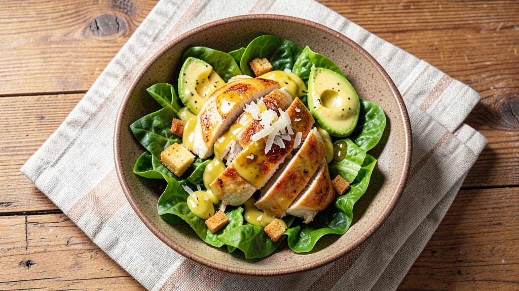Avocado Chicken Caesar Salad Recipe: Creamy Avocado Twist on Classic Crunch