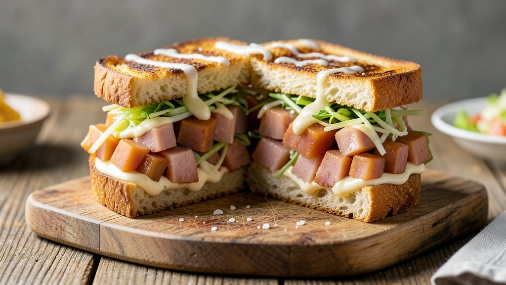 Canned Ham Salad Sandwiches Recipe: Celery Crown Crunch Meets Sweet Cured Flavor