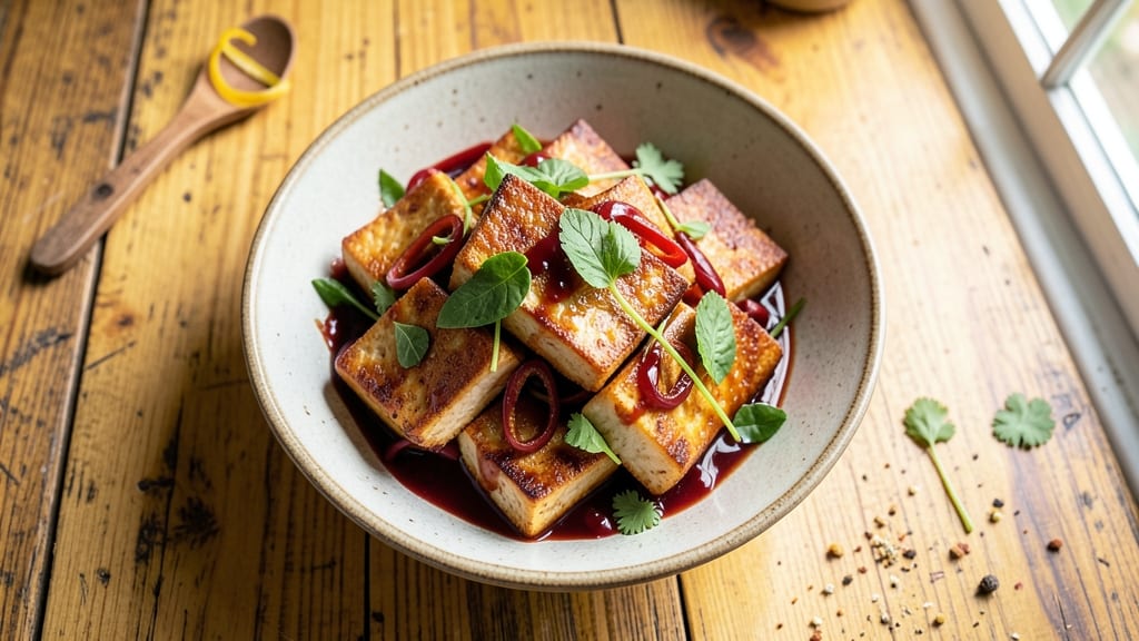 Burmese Tofu Salad Recipe: Tangy Tamarind Dressing and Crispy Tofu Bites