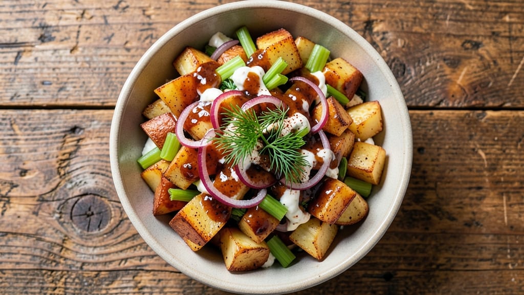 Bodacious BBQ Potato Salad Recipe: Smoky Sweetness With Crispy Celery Crowns