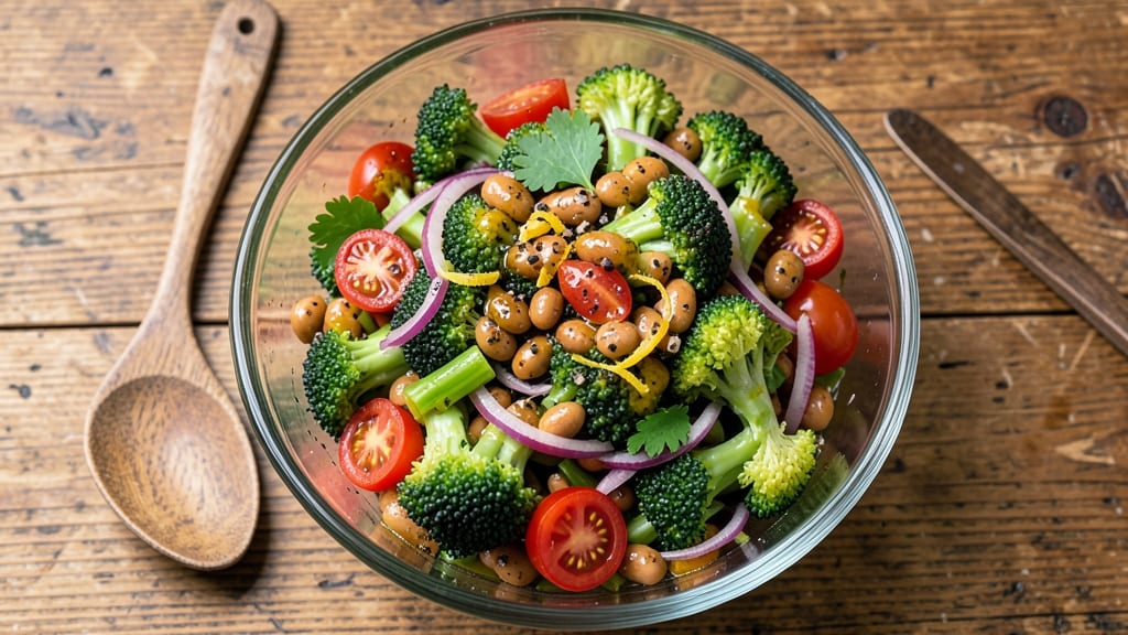 Broccoli and Bean Salad Recipe: Crisp-Topped Protein-Packed Freshness