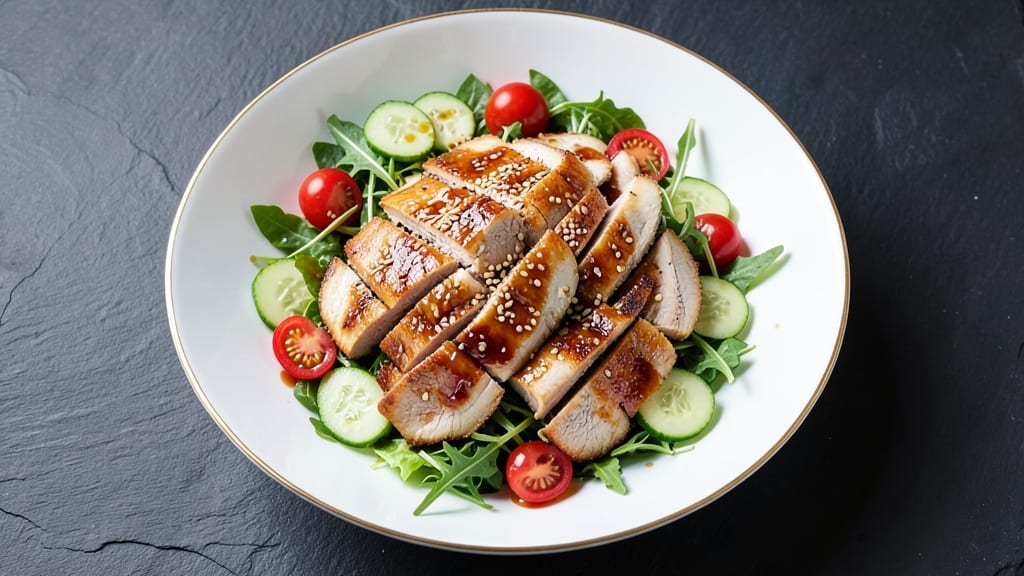 Asian Crispy Duck Salad Recipe: Smoky-Sweet Crunch Over Zesty Sesame Vinaigrette