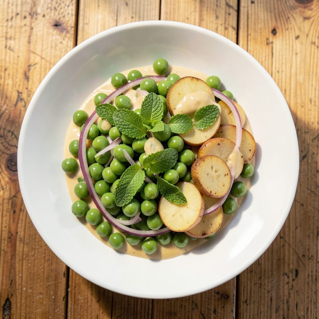 3 Pea Salad Recipe: Sweet Pea and Mint Harmony with Crunchy Almond Topping