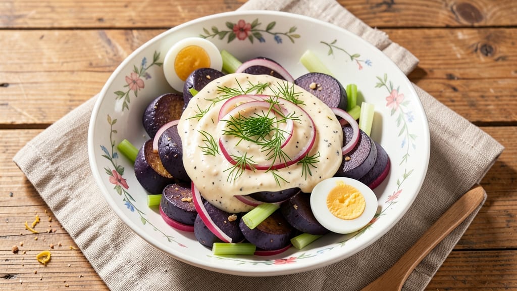 Blue Potato Salad Recipe: Purple Hues and Creamy Dill Harmony