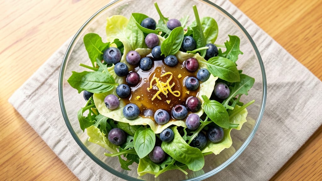 Blueberry Basil Lemonade Salad and Go Recipe: Herb-Infused Iced Tea Base with Sweet-Tart Pop