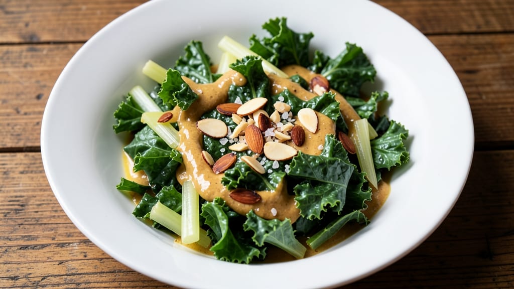 Jamie Oliver's Kale Salad Recipe: Crispy Celery Crowns Over Zesty Lemon-Tahini Dressing